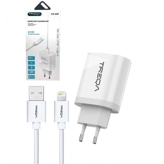 AG-30601314 - Treqa Ταχυφορτιστής για iOS συσκευές CS-228/65W 30601314 Treqa Ταχυφορτιστής για iOS συσκευές CS-228/65W 30601314