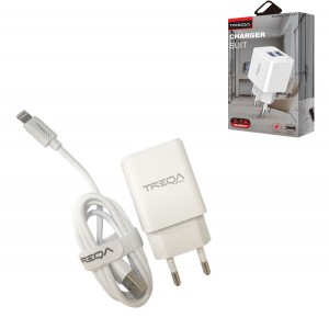 Treqa Ταχυφορτιστής 1x USB με καλώδιο για ios συσκευές CS-221 30601315