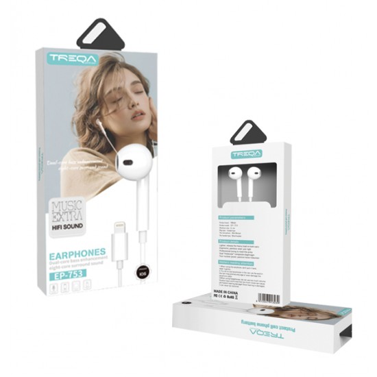AG-30601328 - Ακουστικά Treqa EP-753 με βύσμα lightning/ios 30601328 Ακουστικά Treqa EP-753 με βύσμα lightning/ios 30601328
