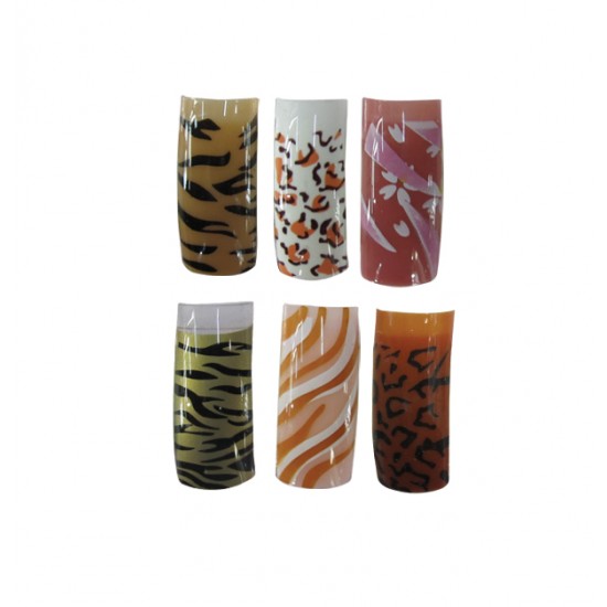 Τεχνητά νύχια σετ 12 τεμχ με κόλα & λίμα [40502052]