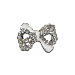 Μεταλλικό διακοσμητικό νυχιών φιόγκος λευκός 40502057-267 Μεταλλικό διακοσμητικό νυχιών φιόγκος λευκός 40502057-267