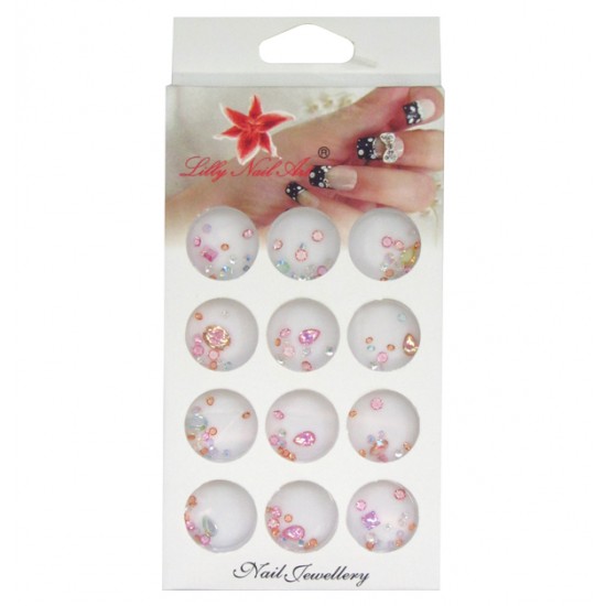 Κασετίνα με διακοσμητικά στρασάκια νυχιών [40502111]