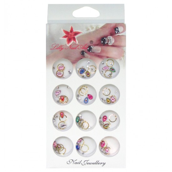 Κασετίνα με διακοσμητικά στρασάκια νυχιών [40502116]