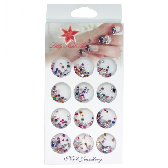 Κασετίνα με διακοσμητικά στρασάκια νυχιών [40502121]