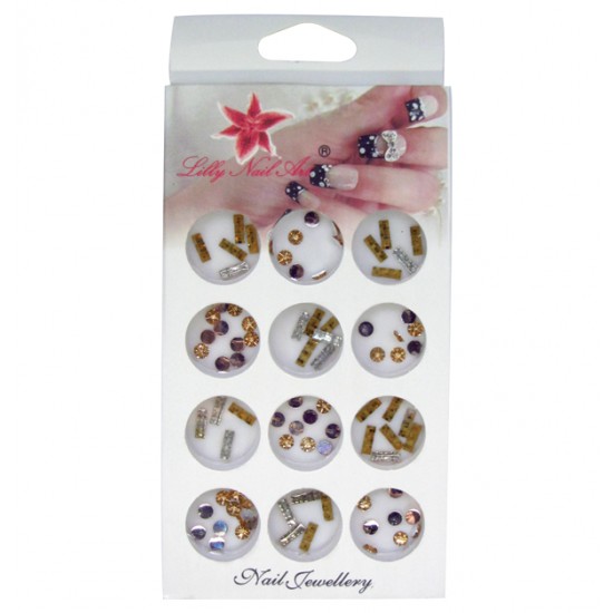 Κασετίνα με διακοσμητικά στρασάκια νυχιών [40502128]