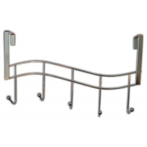 Καμπυλωτή μεταλλική κρεμάστρα πόρτας 5 θέσεων 00404174