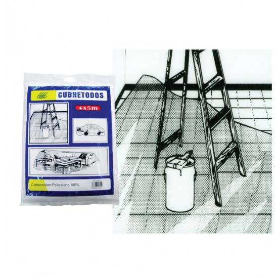 Νάιλον φύλλο κάλυψης μπογιατζήδων 5x4 μέτρα 00402264