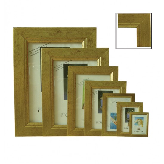 Πλαστική κορνίζα χρυσή επιτραπέζια 10x15cm [10401049]