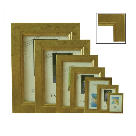 Πλαστική κορνίζα χρυσή επιτραπέζια 15Χ20 10401051