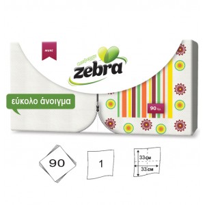 Σετ 90 χαρτοπετσέτες 33x33cm - 100% κυτταρίνη 70501208