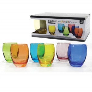 Σετ 6 ποτήρια νερού χρωματιστά 370ml 77616803 Σετ 6 ποτήρια νερού χρωματιστά 370ml 77616803