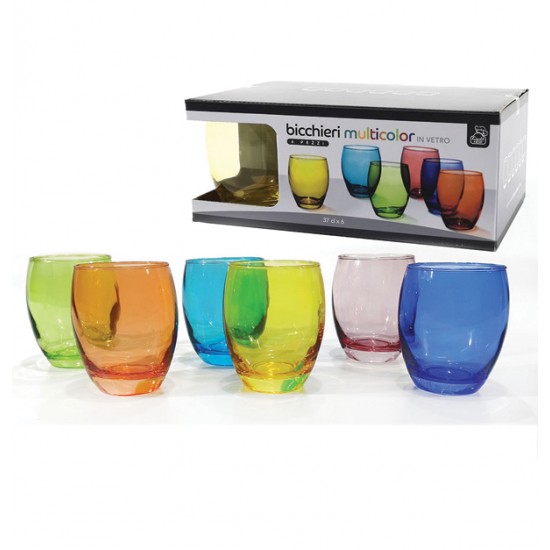 Σετ 6 ποτήρια νερού χρωματιστά 370ml 77616803