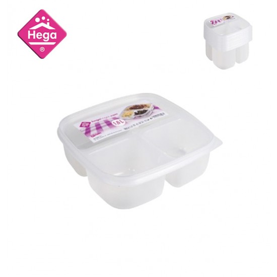 Πλαστικό φαγητοδοχείο-τάπερ 3 θέσεων 1,6Lt. 78817207