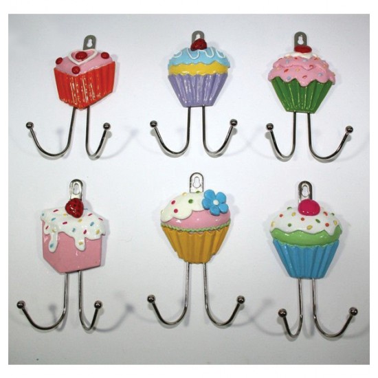 Μεταλλική κρεμάστρα Cupcake με 2 γαντζάκια [70603231]