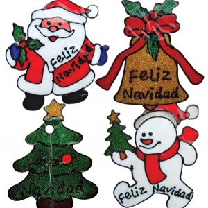 Χριστουγεννιάτικο διακοσμητικό ζελεδάκι τζαμιών 25x20cm 00001115-C