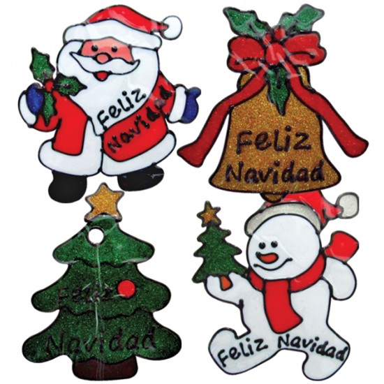 Χριστουγεννιάτικο διακοσμητικό ζελεδάκι τζαμιών 25x20cm 00001115-C