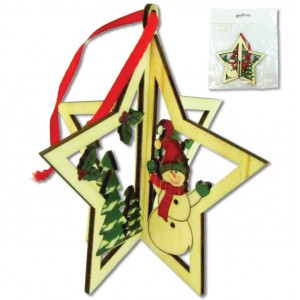Ξύλινο τρισδιάστατο κρεμαστό Χριστουγεννιάτικο στολίδι αστέρι 10cm 00001058 Ξύλινο τρισδιάστατο κρεμαστό Χριστουγεννιάτικο στολίδι αστέρι 10cm 00001058