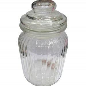 Βάζο γυάλινο με πώμα 22,5 cm 00103206