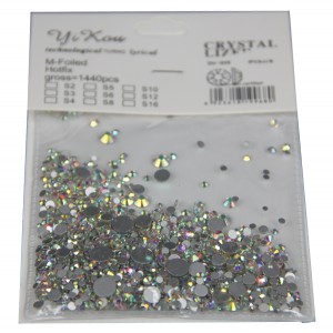 Φακελάκι με 1440 ιριδίζοντα στρασάκια νυχιών τύπου Zwarofski 40502102