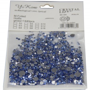Φακελάκι με 1440 μπλε στρασάκια νυχιών τύπου Zwarofski 40502103
