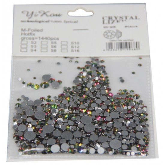 Φακελάκι με 1440 λιλά ιριδίζοντα στρασάκια νυχιών τύπου Zwarofski 40502105