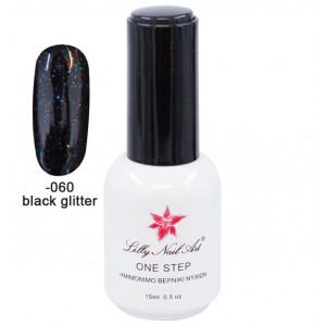 Ημιμόνιμο μανό one step 15ml - Black Glitter 40504001-060