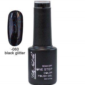 Ημιμόνιμο μανό one step 5ml - Black Glitter 40504002-060