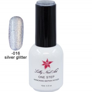 Ημιμόνιμο μανό one step 15ml - Silver glitter 40504001-016