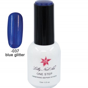 Ημιμόνιμο μανό one step 15ml - Blue glitter 40504001-037