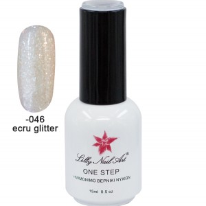 Ημιμόνιμο μανό one step 15ml - Ecru glitter 40504001-046