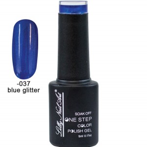 Ημιμόνιμο μανό one step 5ml - Blue glitter 40504002-037