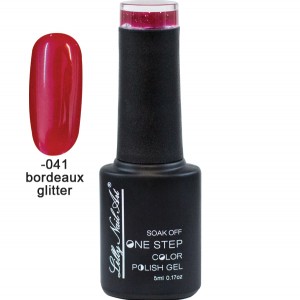 Ημιμόνιμο μανό one step 5ml - Bordeaux glitter 40504002-041