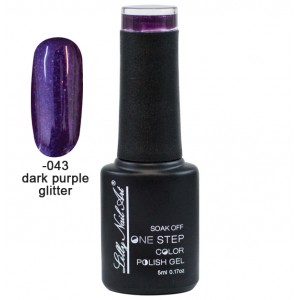 Ημιμόνιμο μανό one step 5ml - Dark purple glitter 40504002-043