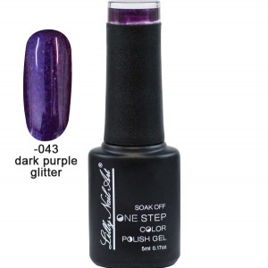 Ημιμόνιμο μανό one step 5ml - Dark purple glitter 40504002-043