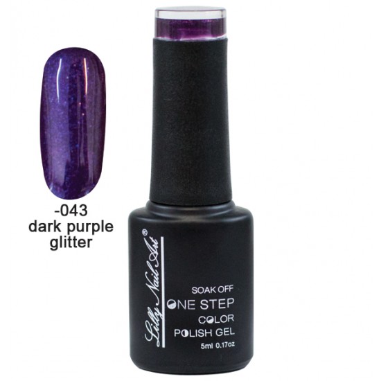 Ημιμόνιμο μανό one step 5ml - Dark purple glitter [40504002-043]