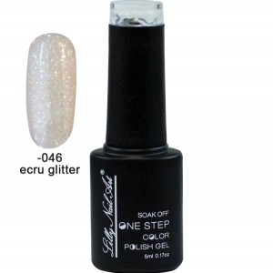 Ημιμόνιμο μανό one step 5ml - Ecru glitter 40504002-046