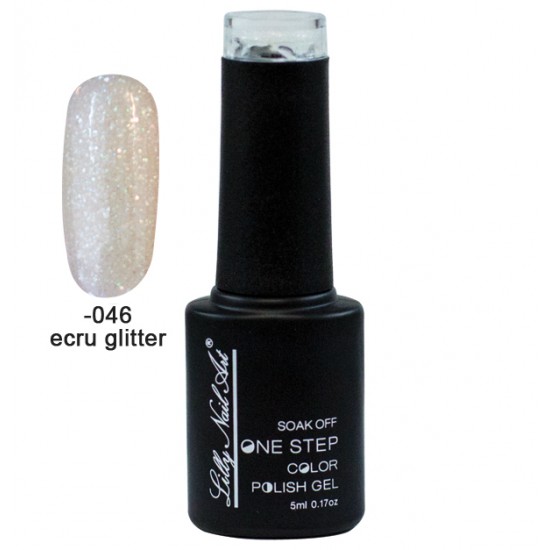 Ημιμόνιμο μανό one step 5ml - Ecru glitter [40504002-046]