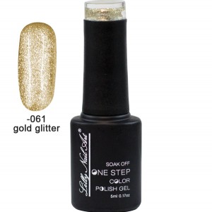 Ημιμόνιμο μανό one step 5ml - Gold glitter 40504002-061