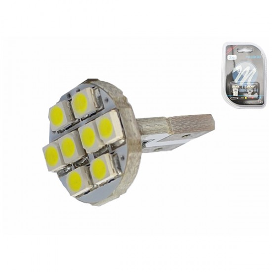 AMC-LB078W/MT - Λαμπά W5W 8xSMD 3528 12V Λευκή 2τεμ Λαμπά W5W 8xSMD 3528 12V Λευκή 2τεμ