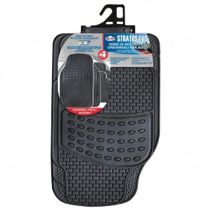 Oto Top - Σετ Πατάκια Αυτοκινήτου Universal  από Μαλακό PVC STRATOS EVO – Αντιολισθητικά - 4τμχ. (0007846OT150/OTO)