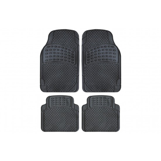 Oto Top - Σετ Πατάκια Αυτοκινήτου Universal  από Μαλακό PVC STRATOS EVO – Αντιολισθητικά - 4τμχ. (0007846OT150/OTO)