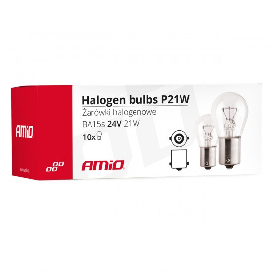 AMC-01006/AM - P21W 24V 21W BA15s ΜΟΝΟΠΟΛΙΚΟ ΑΛΟΓΟΝΟΥ ΚΟΥΤΙ 10ΤΕΜ. P21W 24V 21W BA15s ΜΟΝΟΠΟΛΙΚΟ ΑΛΟΓΟΝΟΥ ΚΟΥΤΙ 10ΤΕΜ.