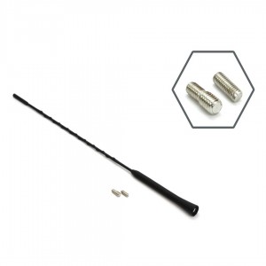 Amio - Κεραία Αυτοκινήτου τύπου ANTM02 μήκος 41cm σπείρωμα M5/M6 για Επιβατικά Αυτοκίνητα - 1 τεμ. (01129/AM)