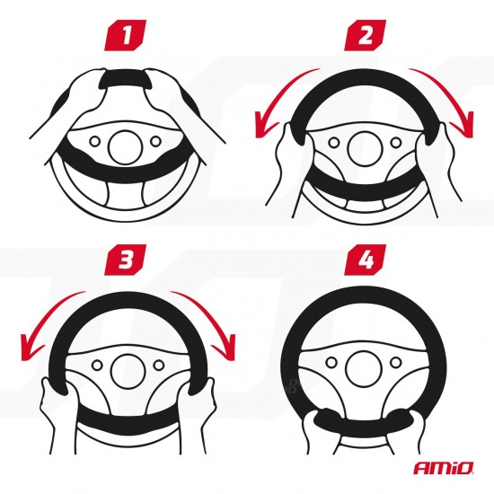 ΚΑΛΥΜΜΑ ΤΙΜΟΝΙΟΥ 35/37CM SWC-09-S ΜΑΥΡΟ ΑΜΙΟ AMiO - 1 ΤΕΜ.