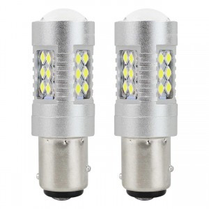 Amio - P21/5W BA15d 12/24V 24xSMD 3030 6.000K LED CAN-BUS 15SMD 2835 -2 ΤΕΜ. (01438/AM)