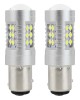 P21/5W BA15d 12/24V 24xSMD 3030 6.000K LED CAN-BUS 15SMD 2835 AMIO -2 ΤΕΜ.