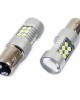 P21/5W BA15d 12/24V 24xSMD 3030 6.000K LED CAN-BUS 15SMD 2835 AMIO -2 ΤΕΜ.