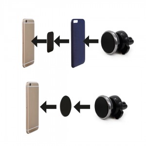 Amio - Βάση Κινητού Μαγνητική HOLD-02 Διαμέτρου 3.5cm για Αεραγωγό - Σταθερό Κράτημα & Άμεση Πρόσβαση - 1 Τεμ. (01704/AM)