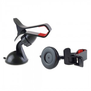 Amio - Βάση Κινητού με Δαγκάνα Περιστρεφόμενη με Βεντούζα & Ροδέλα - Σταθερό Κράτημα & Ρύθμιση Θέσης - 1 Τεμ. (01705/AM)