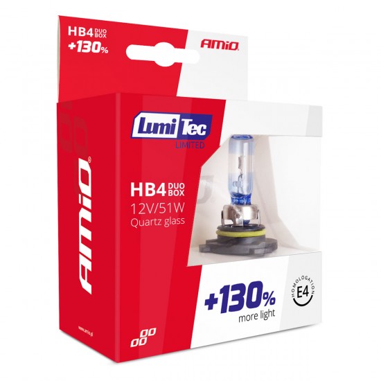AMC-02104/AM - HB4 9006 12V 51W LUMITEC LIMITED +130% UP TO 40m AMIO - 2 ΤΕΜ. HB4 9006 12V 51W LUMITEC LIMITED +130% UP TO 40m AMIO - 2 ΤΕΜ.